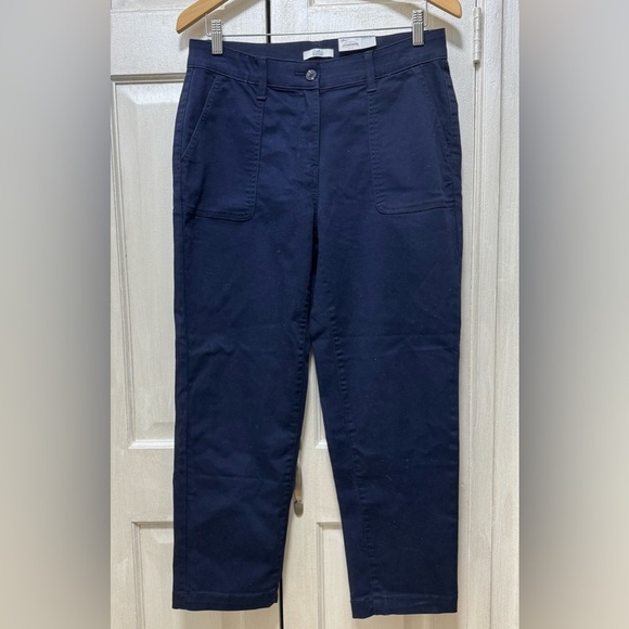 croft & barrow Pants - Croft & Barrow Women 6 Navy Stretch Ankle Mid Rise Relaxed Through Hip Pants